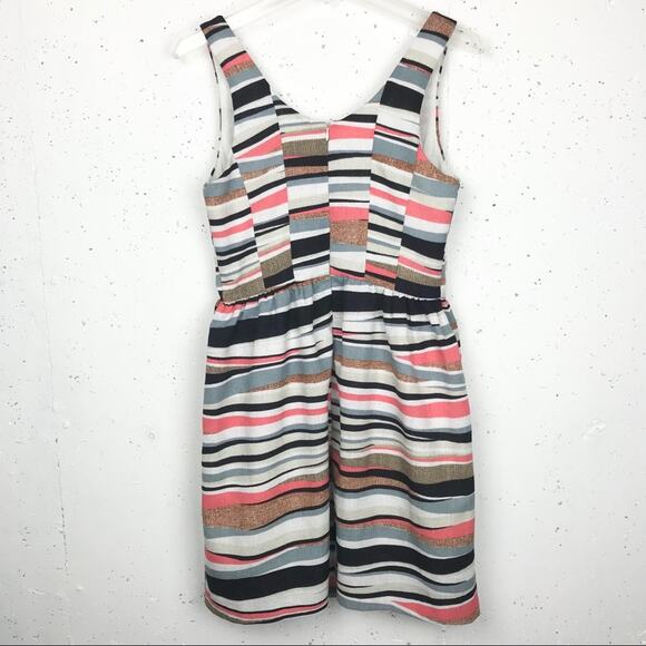 Aqua Sleeveless Striped Tank Dress Size Medium - Picture 3 of 9